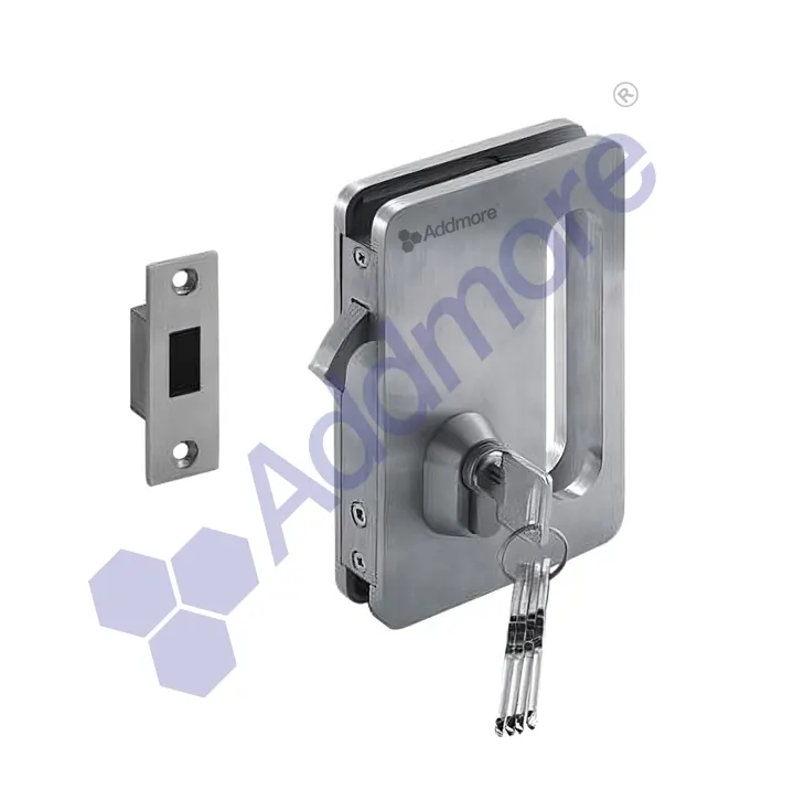 ASL-10 Sliding Door Lock with Strike Plate (Wall to Glass)